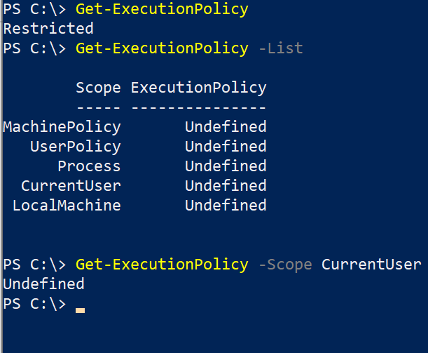 Looking at the current policies